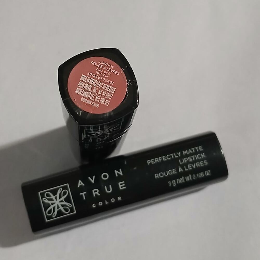 Set of (2) Avon TRUE PINK True Color Perfectly Matte Lipstick NEW IN BOX